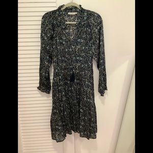 Roberta Roller Rabbit Navy and Light Blue Paisley Midi Dress